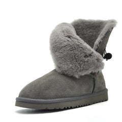 Genuine Cowhide Leather Snow Boots Winter Genuine Cowhide Leather Snow Boots Winter