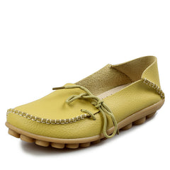 New Women Real Leather Shoes Moccasins Mother Loafers