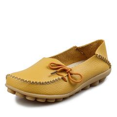 New Women Real Leather Shoes Moccasins Mother Loafers