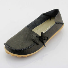 New Women Real Leather Shoes Moccasins Mother Loafers