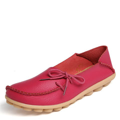 New Women Real Leather Shoes Moccasins Mother Loafers