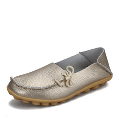 New Women Real Leather Shoes Moccasins Mother Loafers