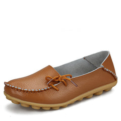 New Women Real Leather Shoes Moccasins Mother Loafers