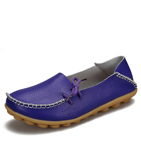 New Women Real Leather Shoes Moccasins Mother Loafers